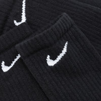 EVERYDAY PLUS CUSHIONED CREW SOCK (3-Pack) "BLACK"