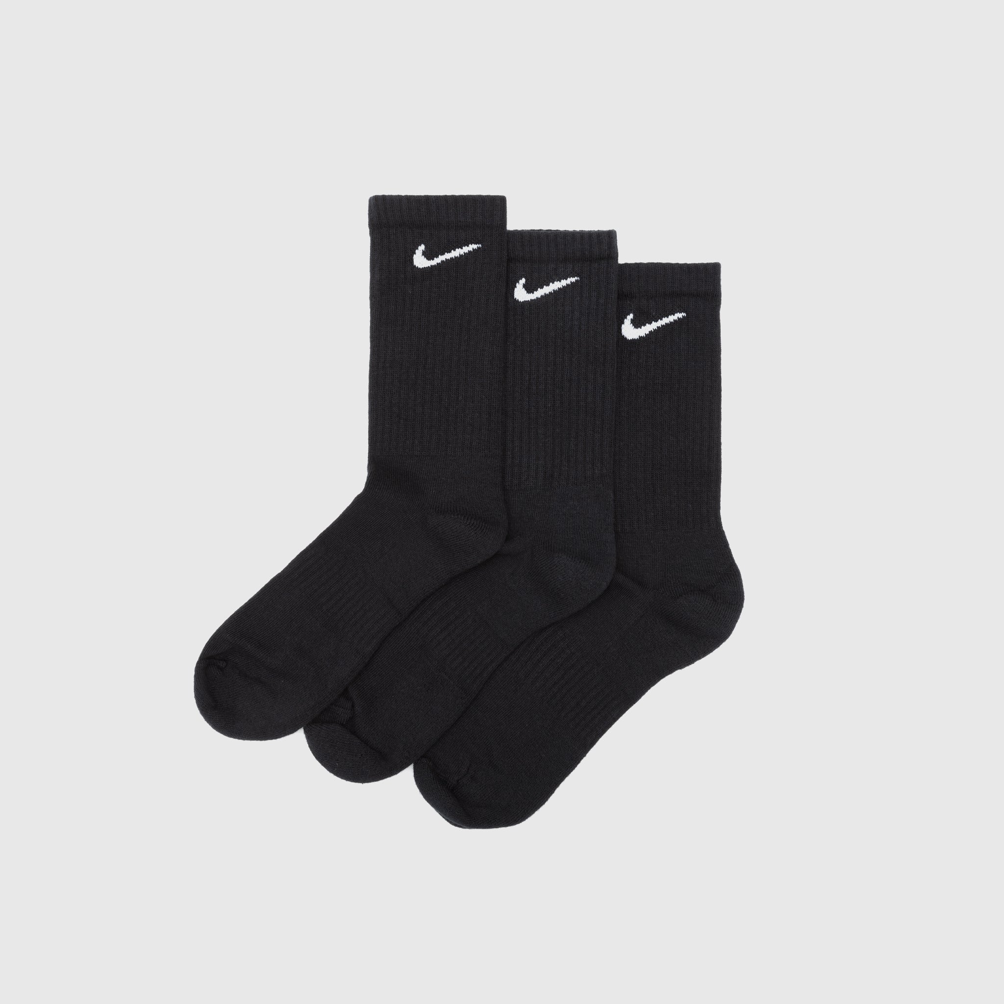EVERYDAY PLUS CUSHIONED CREW SOCK (3-Pack) "BLACK"