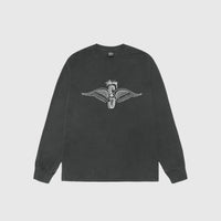 SKULL WINGS PIG. DYED L/S T-SHIRT