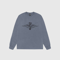SKULL WINGS PIG. DYED L/S T-SHIRT