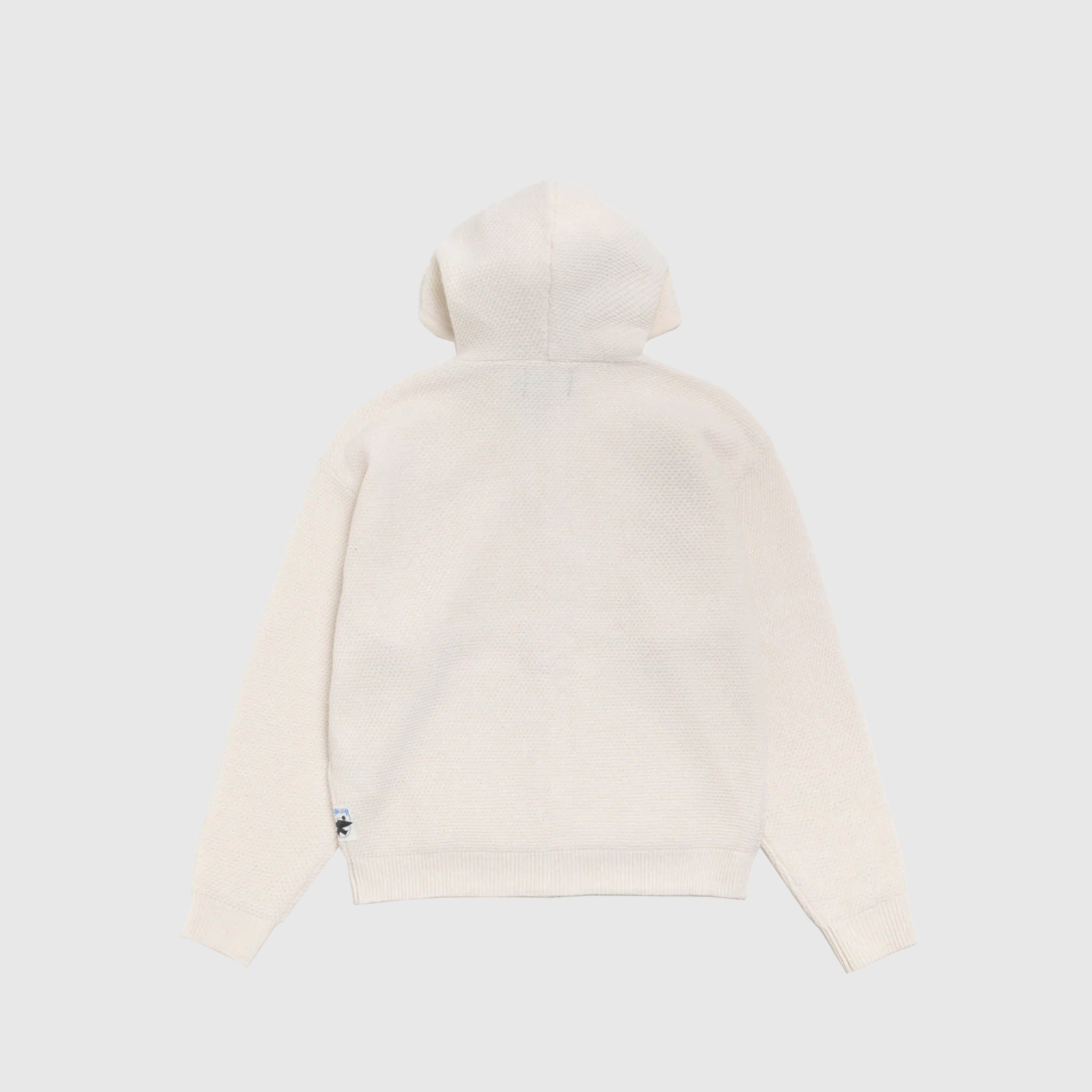 TEXTURED ZIP HOODED SWEATER