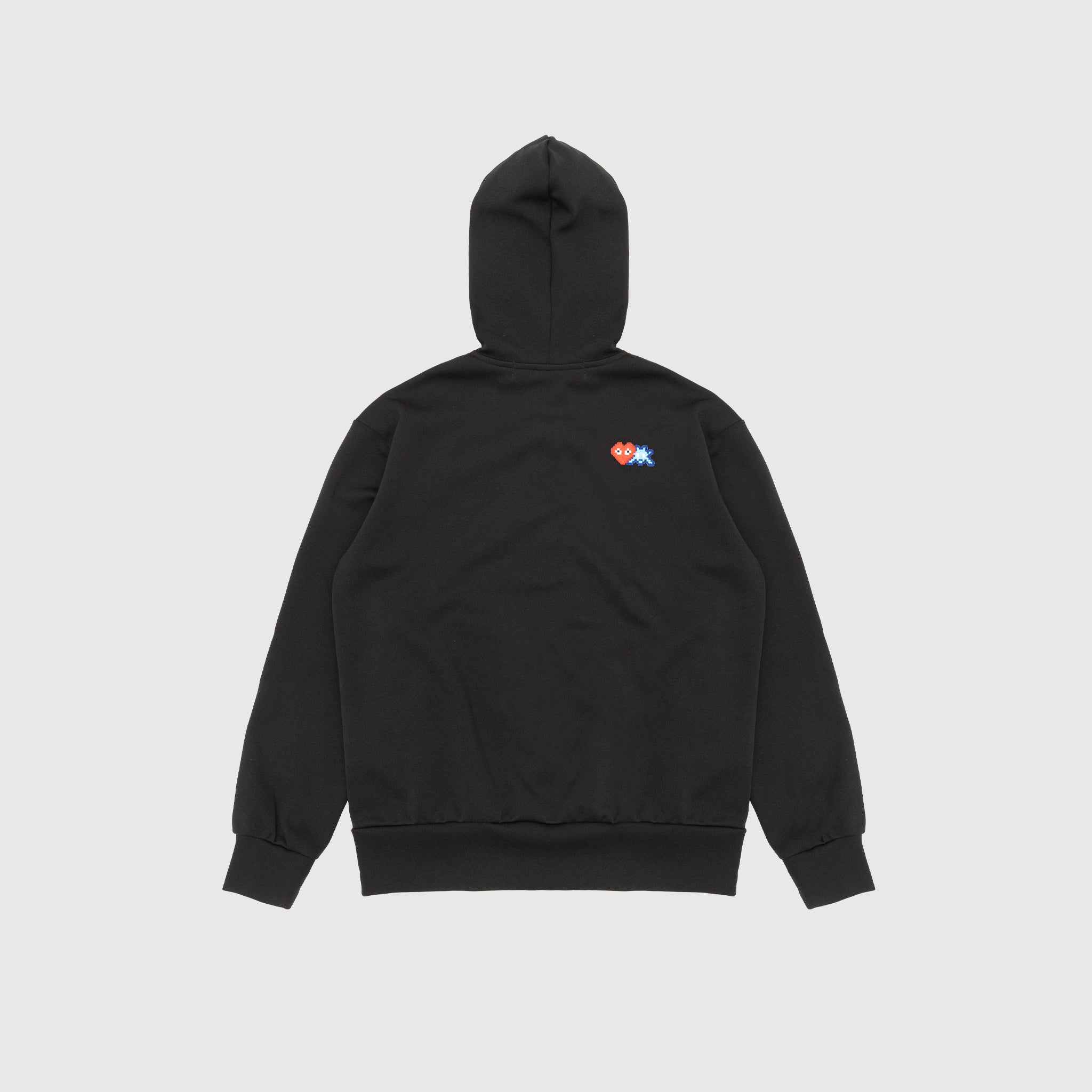PIXELATED RED HEART ZIPPERED HOODY X INVADER