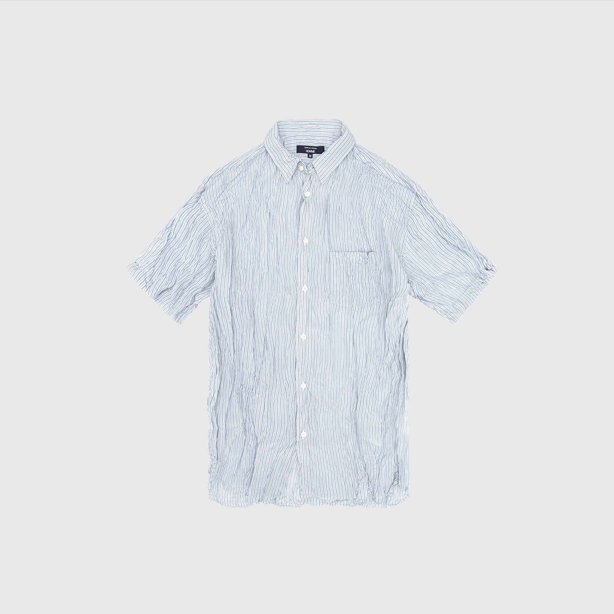 PALE BLUE STRIPED S/S SHIRT