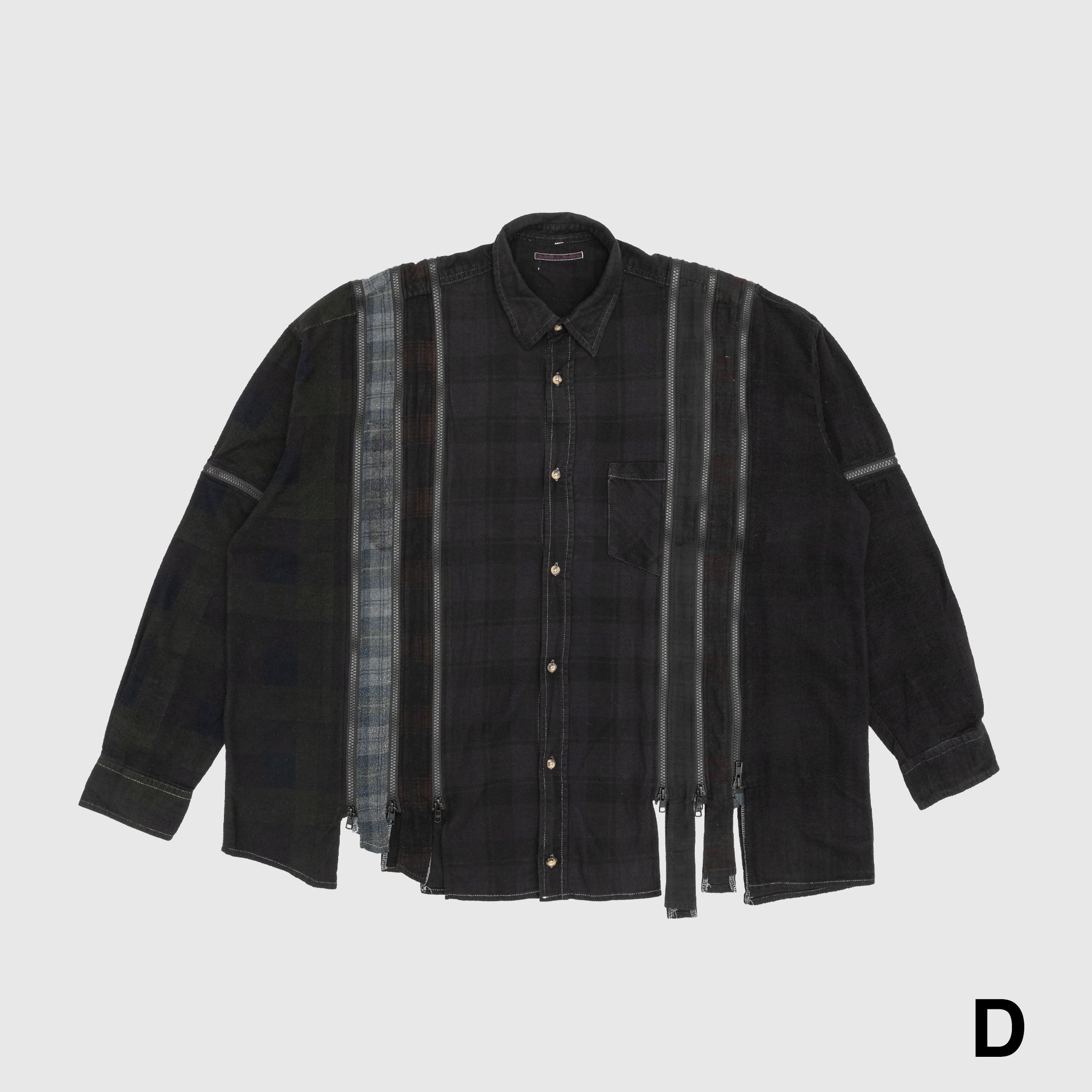REBUILD BY NEEDLES 7 CUTS ZIPPED WIDE SHIRT