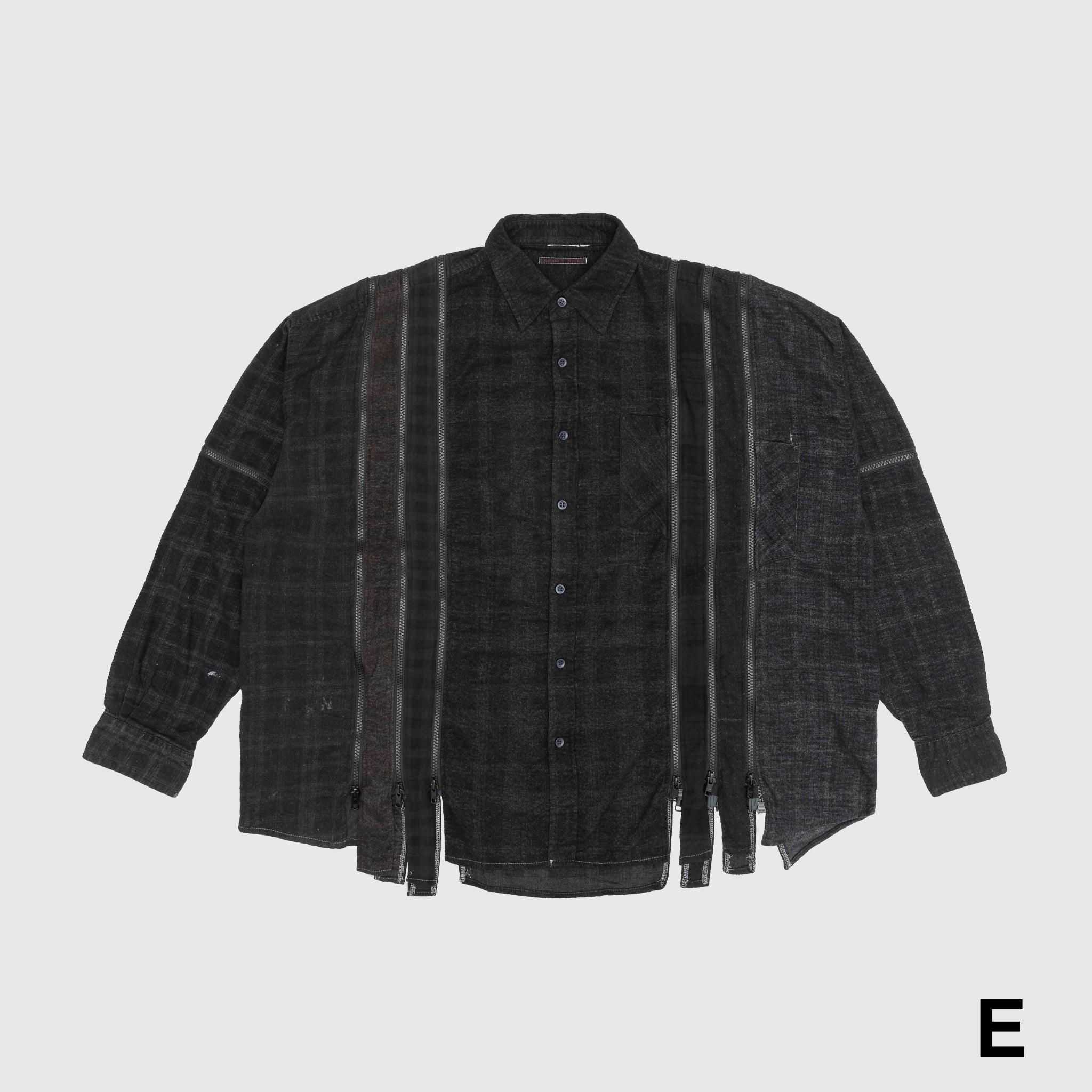 REBUILD BY NEEDLES 7 CUTS ZIPPED WIDE SHIRT