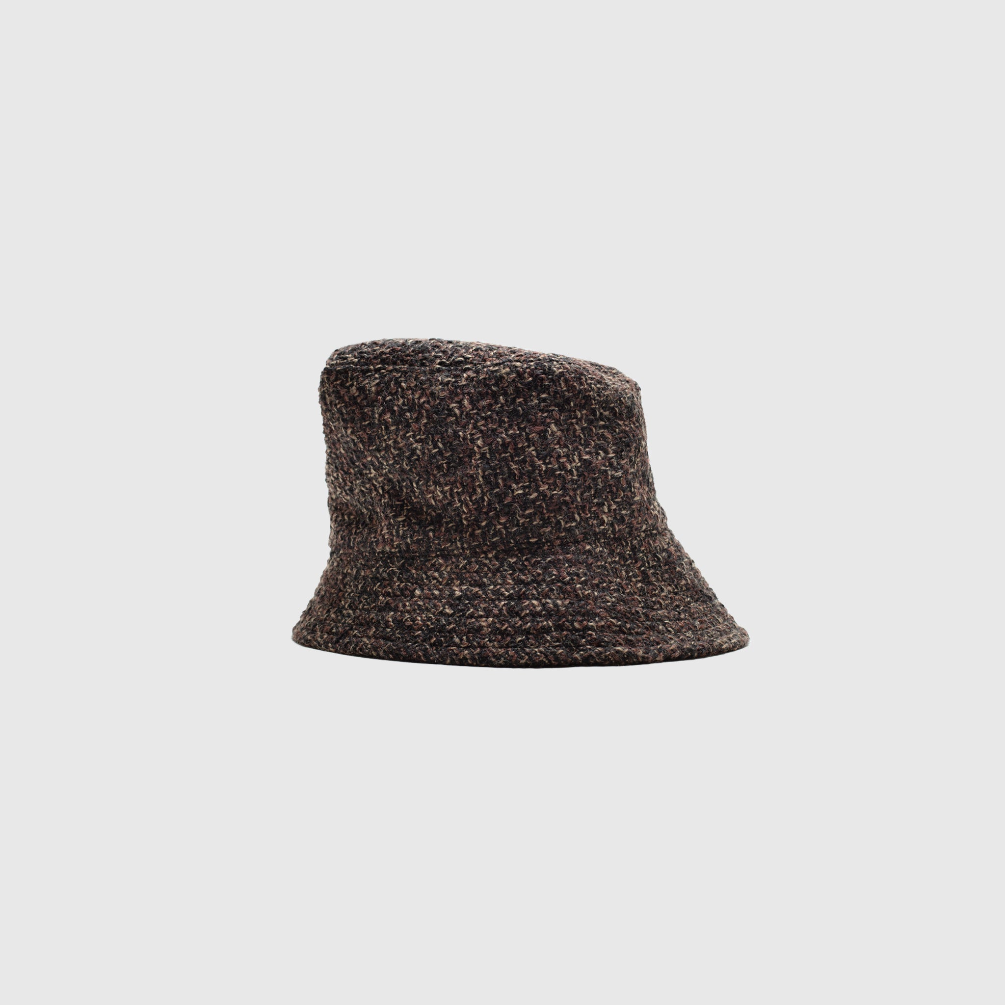 WOOL TWEED BOUCLE BUCKET HAT