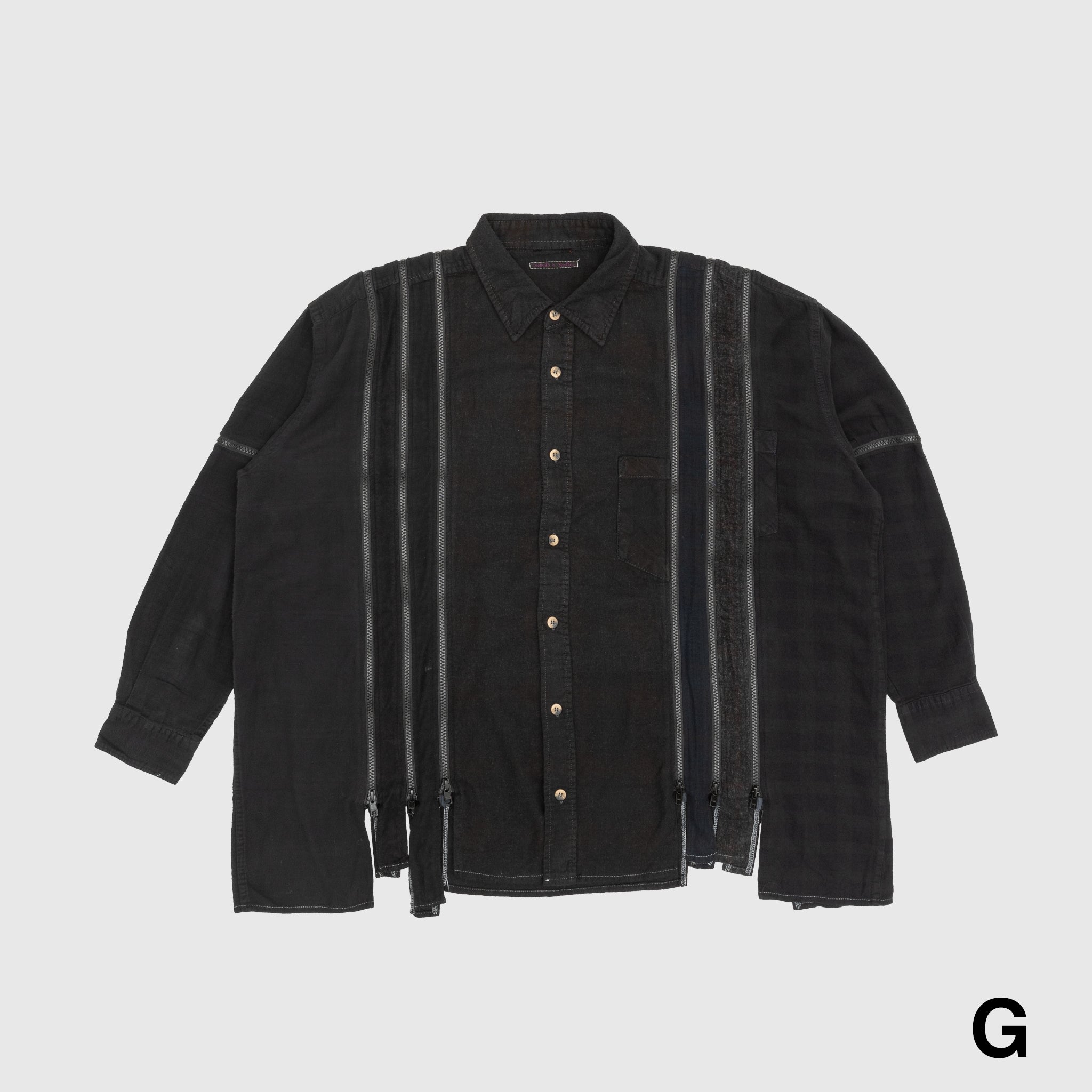 REBUILD BY NEEDLES 7 CUTS ZIPPED WIDE SHIRT