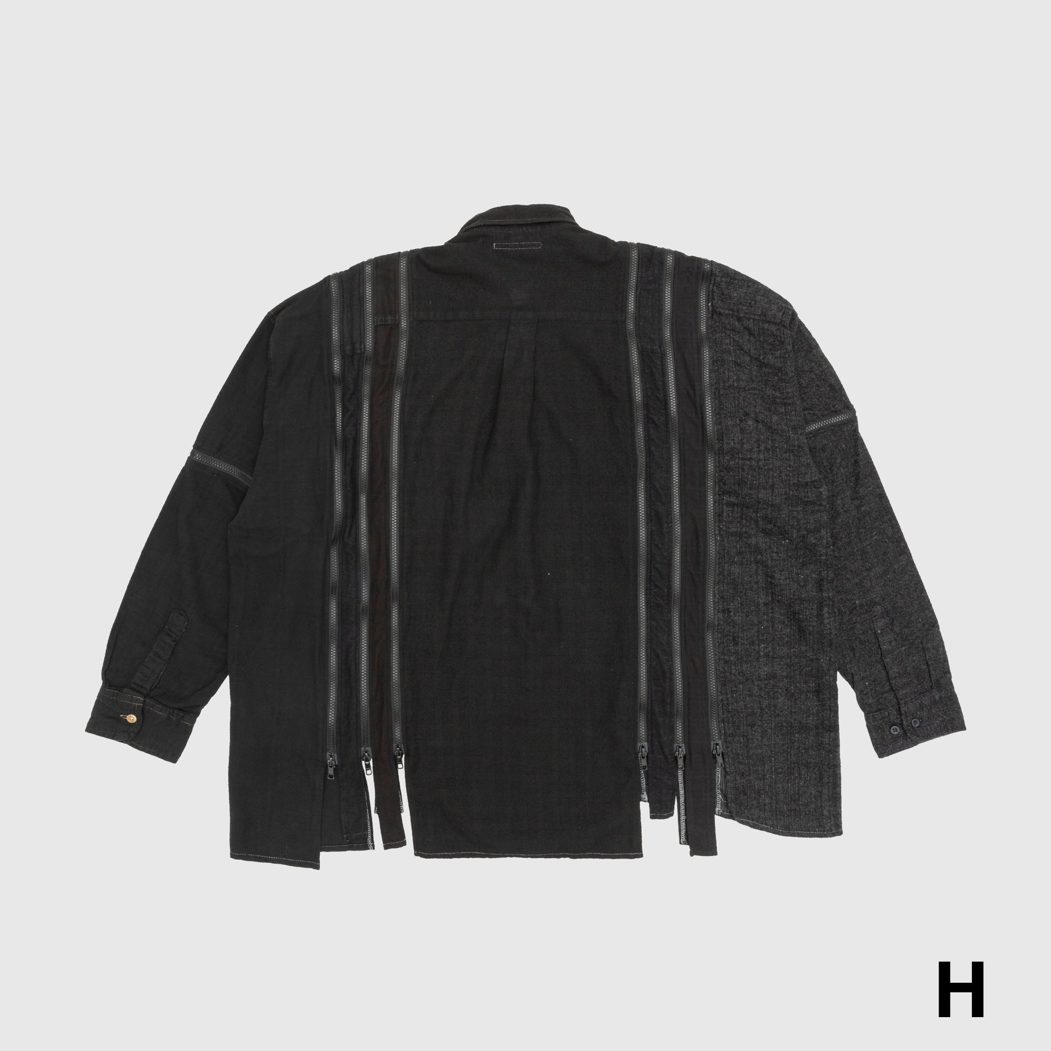 REBUILD BY NEEDLES 7 CUTS ZIPPED WIDE SHIRT