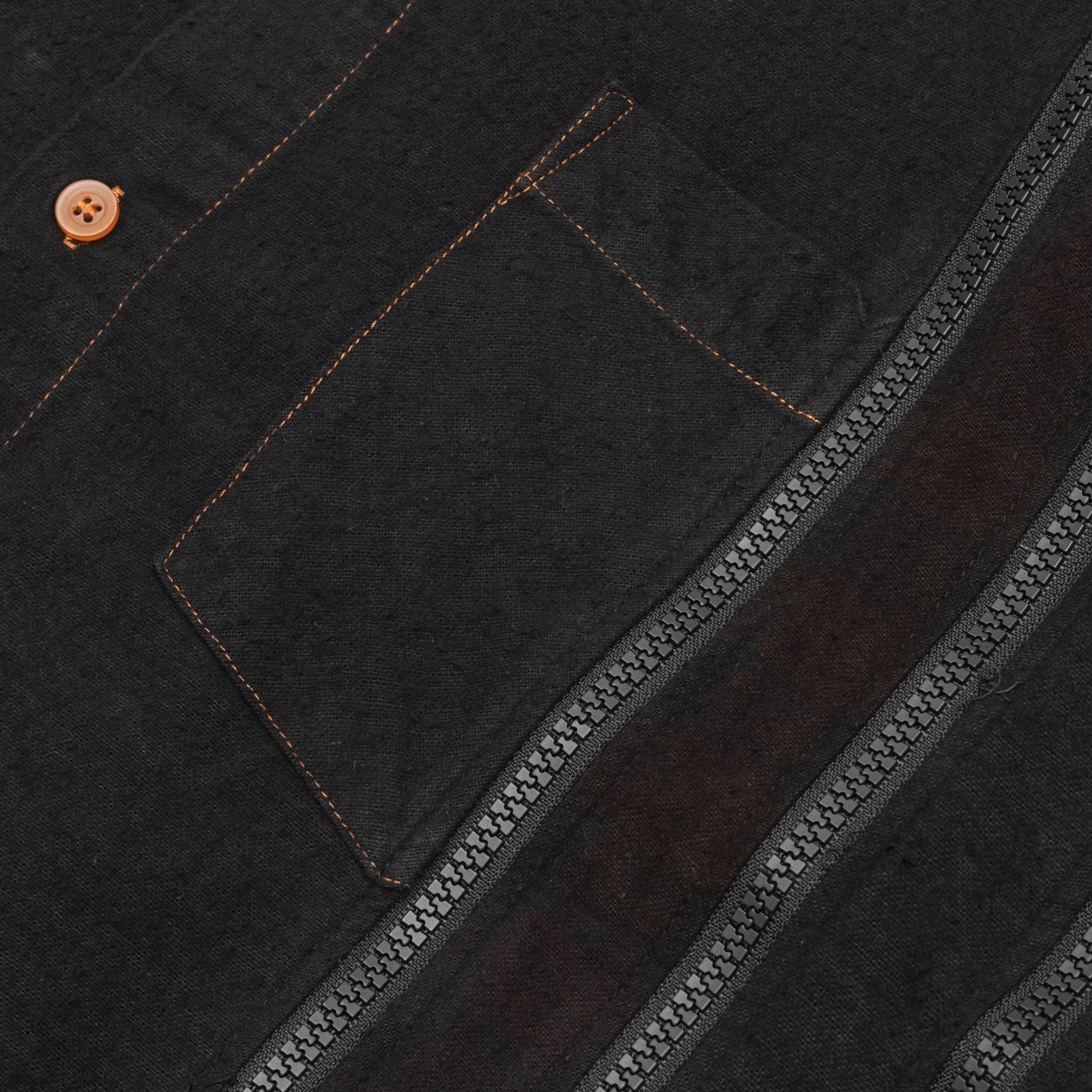 REBUILD BY NEEDLES 7 CUTS ZIPPED WIDE SHIRT