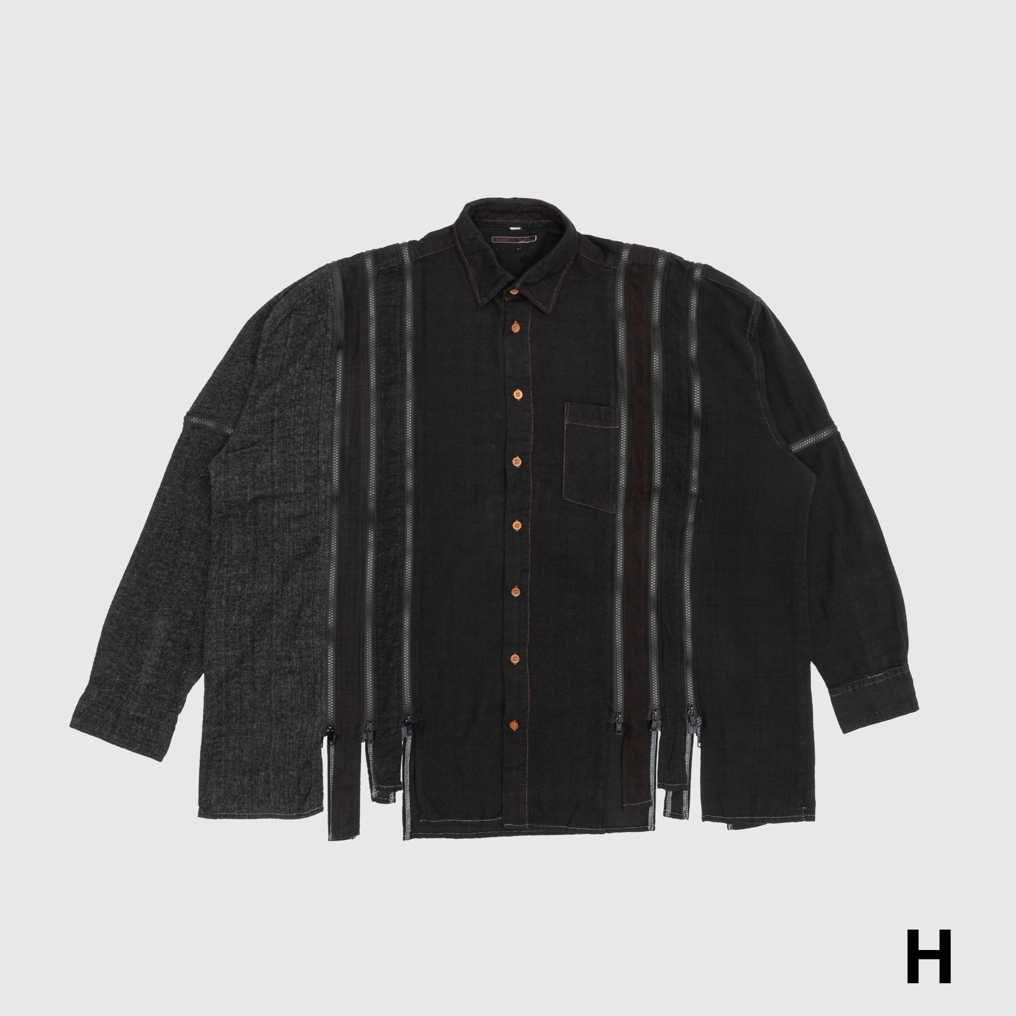 REBUILD BY NEEDLES 7 CUTS ZIPPED WIDE SHIRT