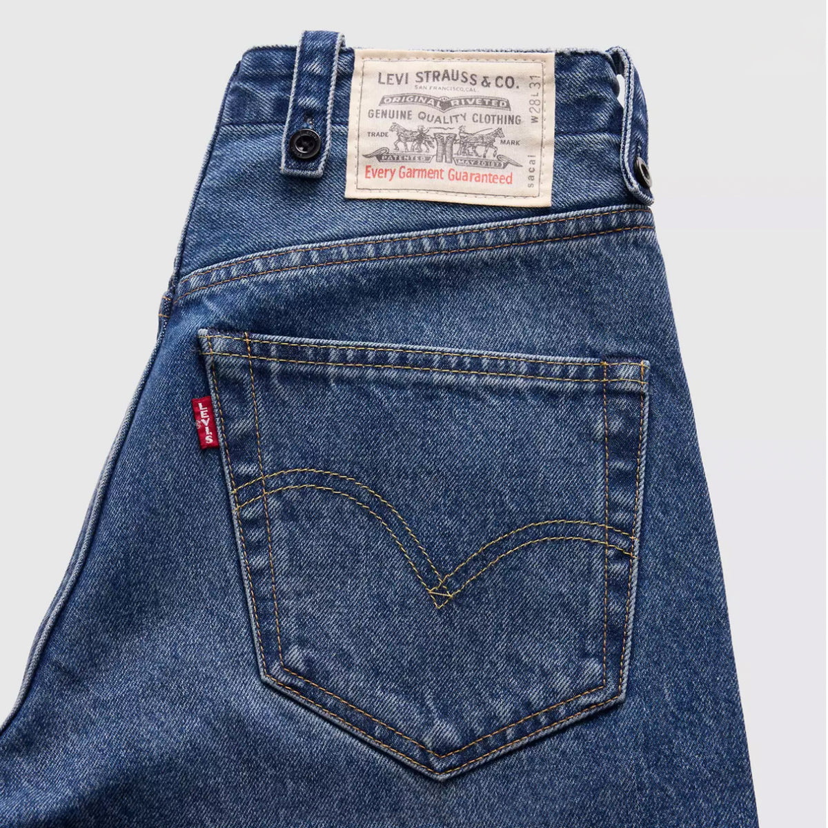 X SACAI BELTED WIDE JEAN