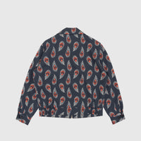 WOOL GABARDINE PRINTED SPORT JACKET