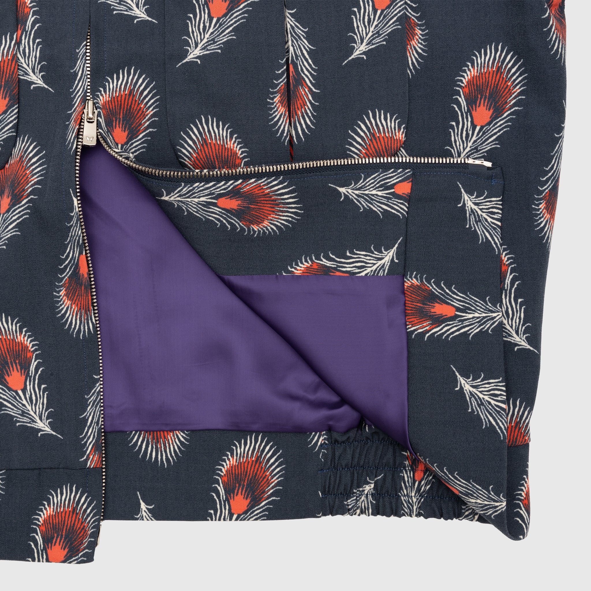 WOOL GABARDINE PRINTED SPORT JACKET