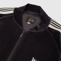 VELOUR RIB COLLAR TRACK JACKET