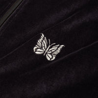 VELOUR RIB COLLAR TRACK JACKET