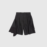 PLEATED PANELED SHORTS
