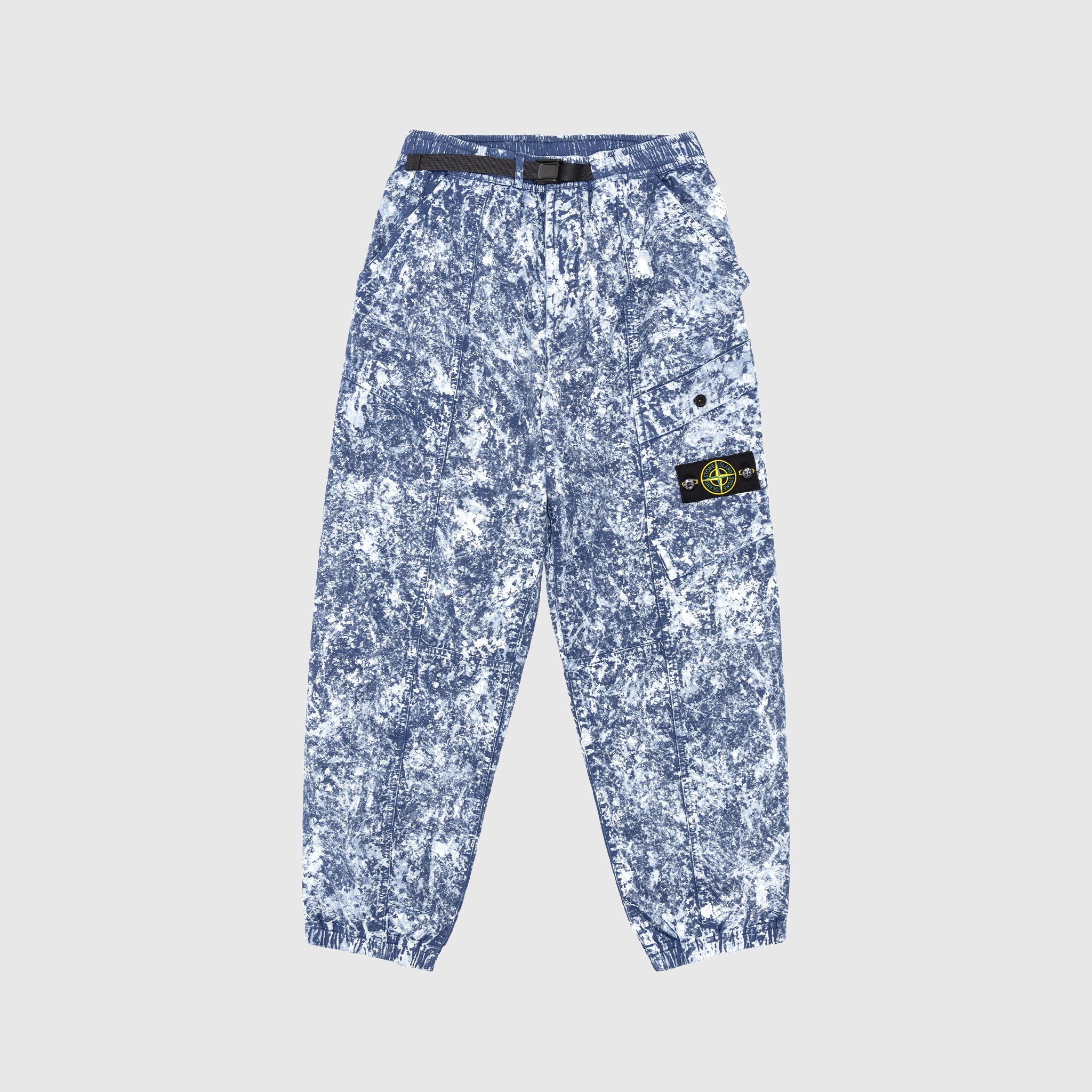 WHITE PIGMENT ON TELA 'PARACADUTE' STRETCH-TC PANTS