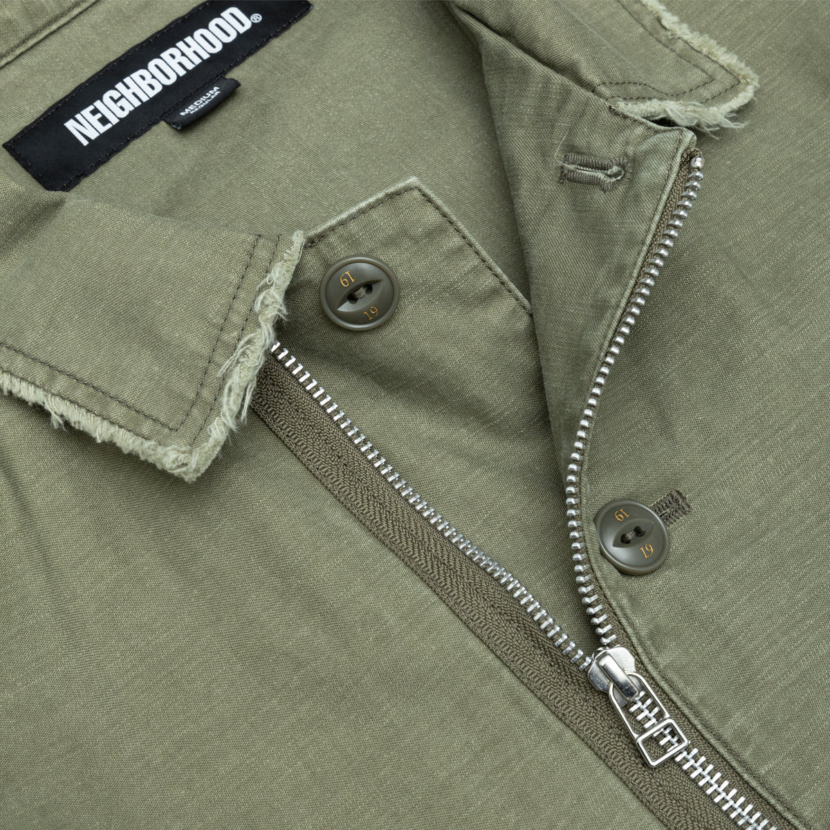 UNTRIMMED ZIP SHIRT