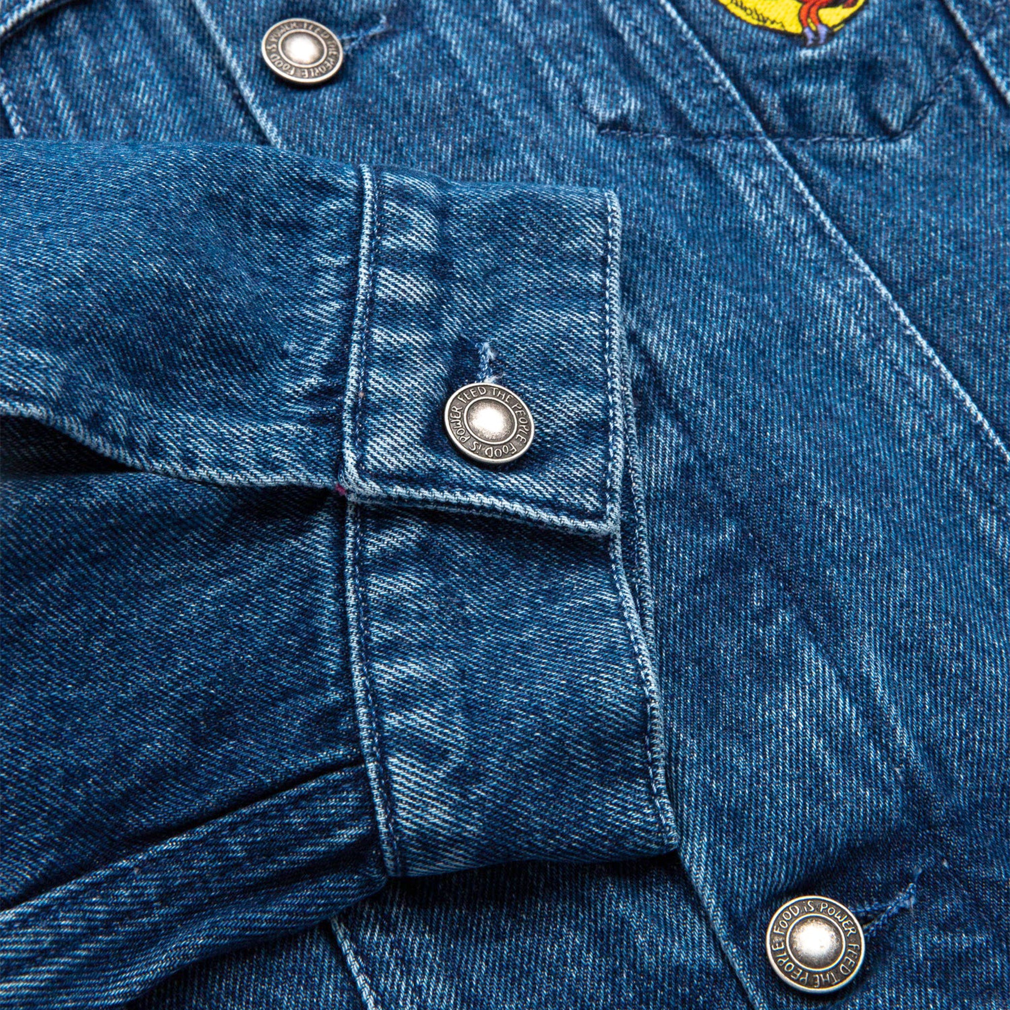 PERENNIAL LOGO DENIM WOVEN TRUCKER JACKET