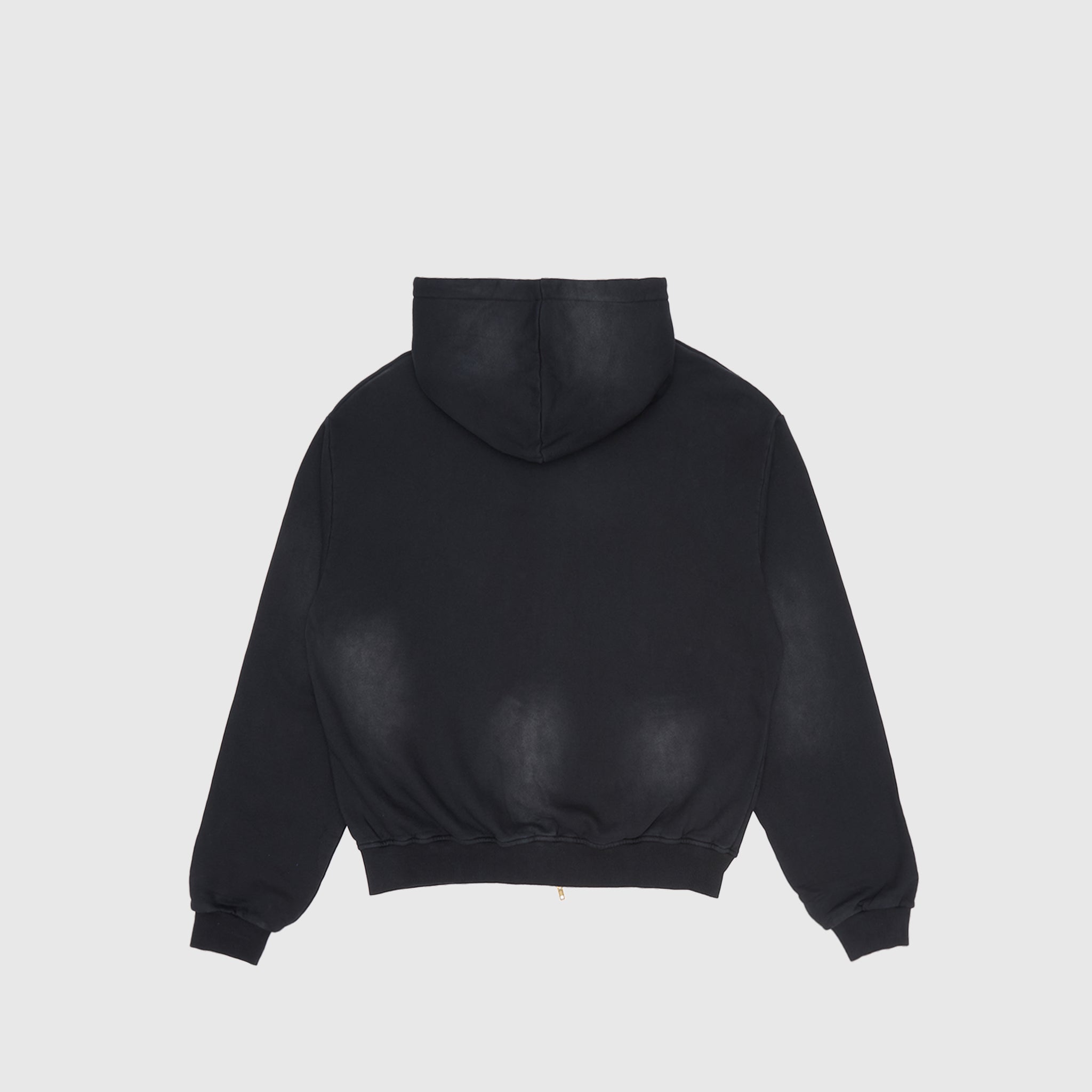 STONE BLACK SUN-FADED VINTAGE ZIP-UP