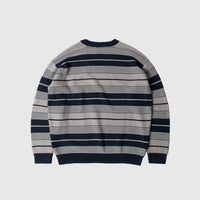 NEATLY STRIPED KNITTED PULLOVER