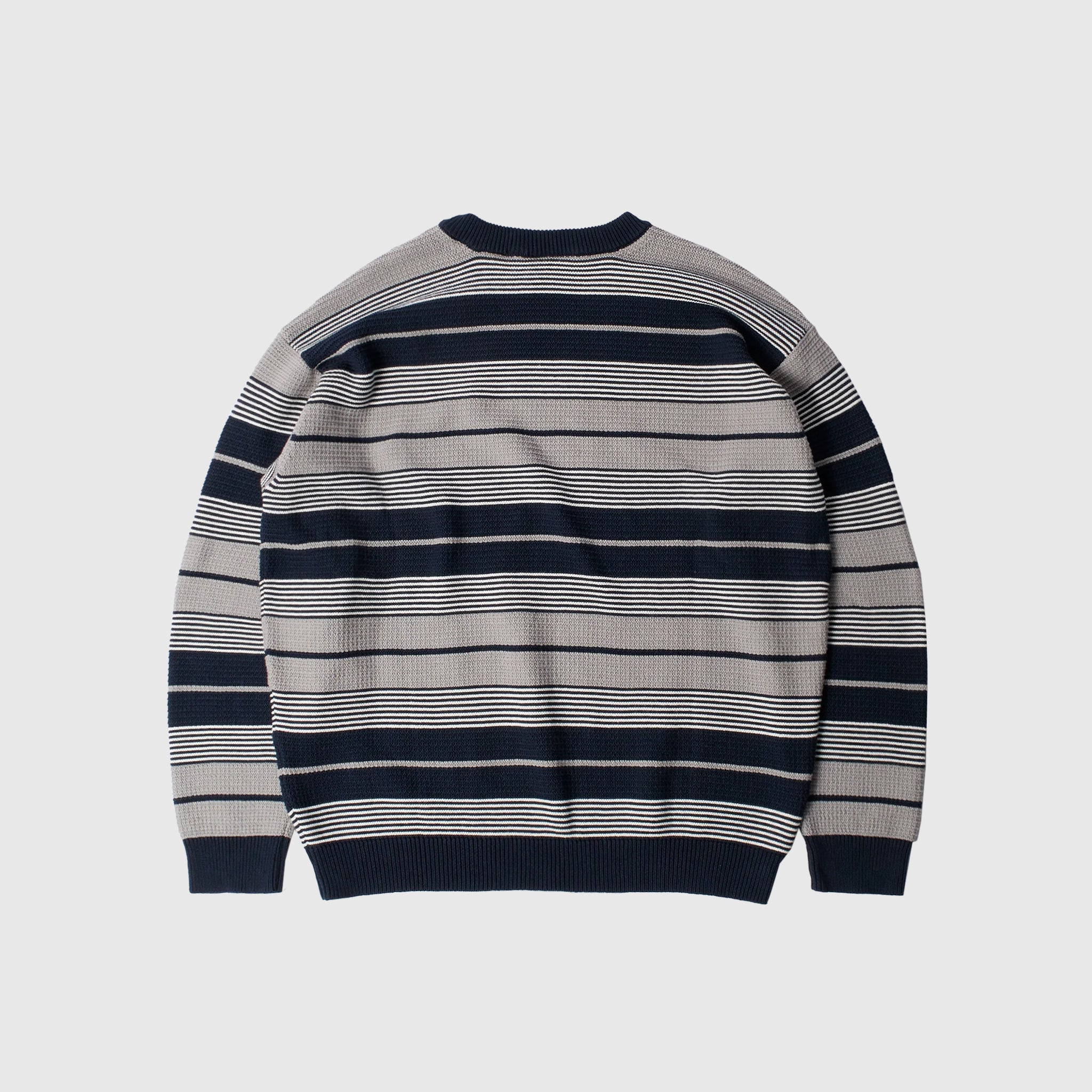 NEATLY STRIPED KNITTED PULLOVER