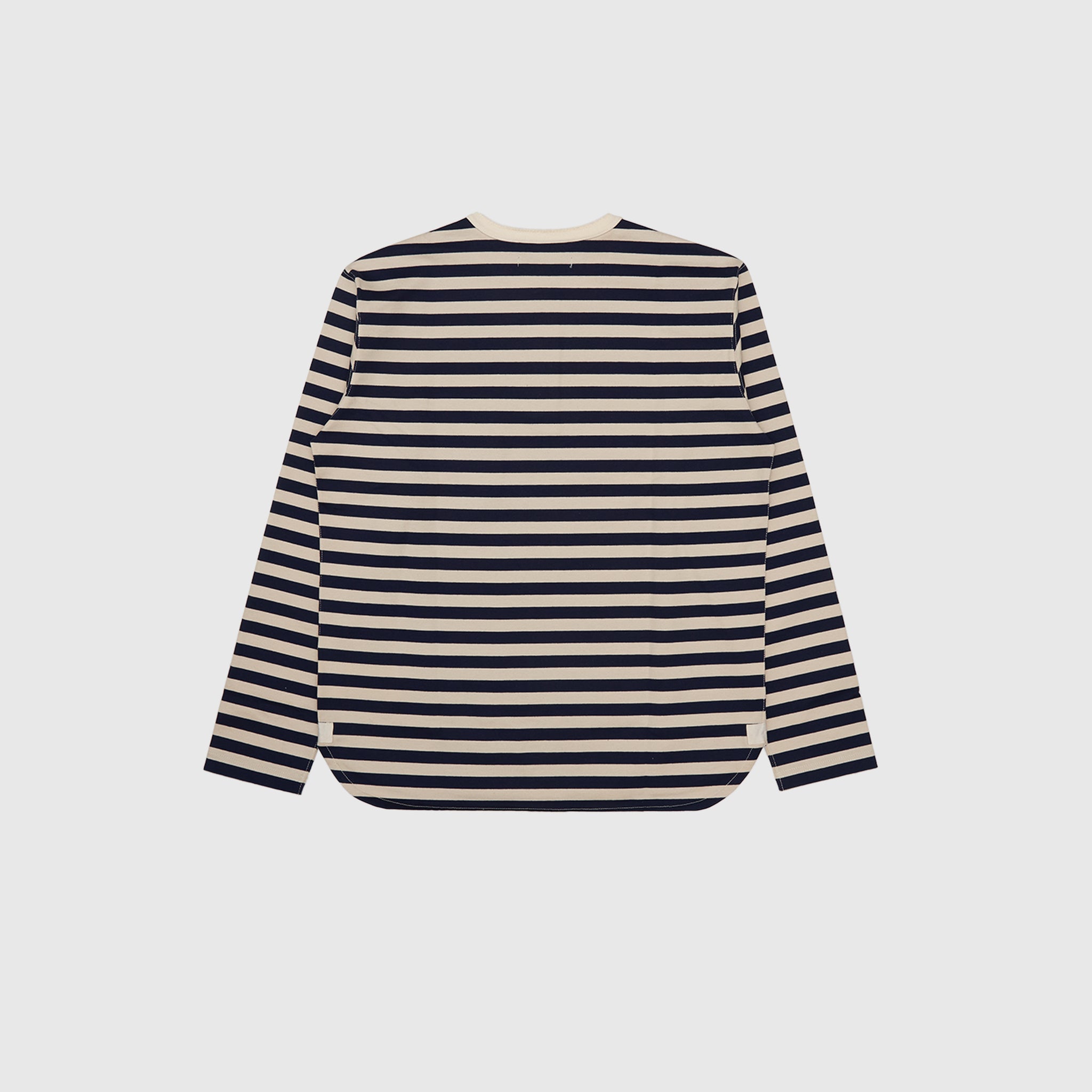 STRIPED L/S HENLEY SHIRT
