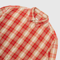 VINTAGE COTTON SILK NEP TWILL CHECK SHIRT