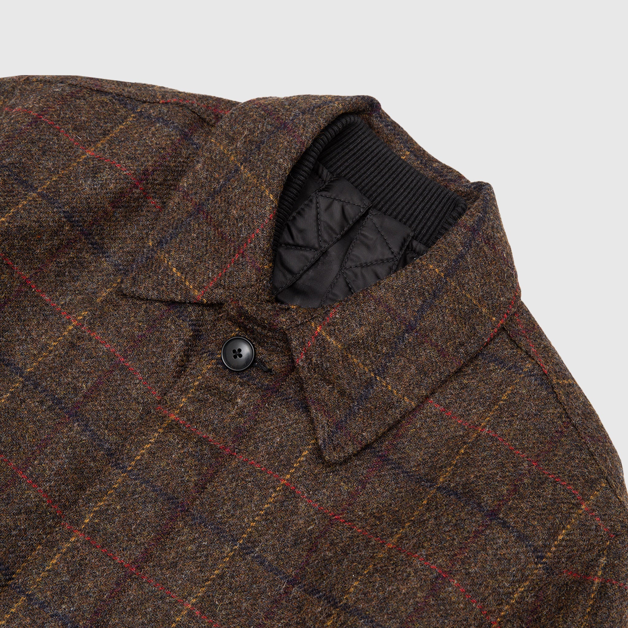 WOOL CHECK MA COAT