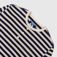 STRIPED L/S HENLEY SHIRT