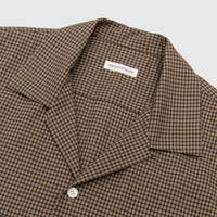 SUMMER WOOL OPEN COLLAR S/S SHIRT