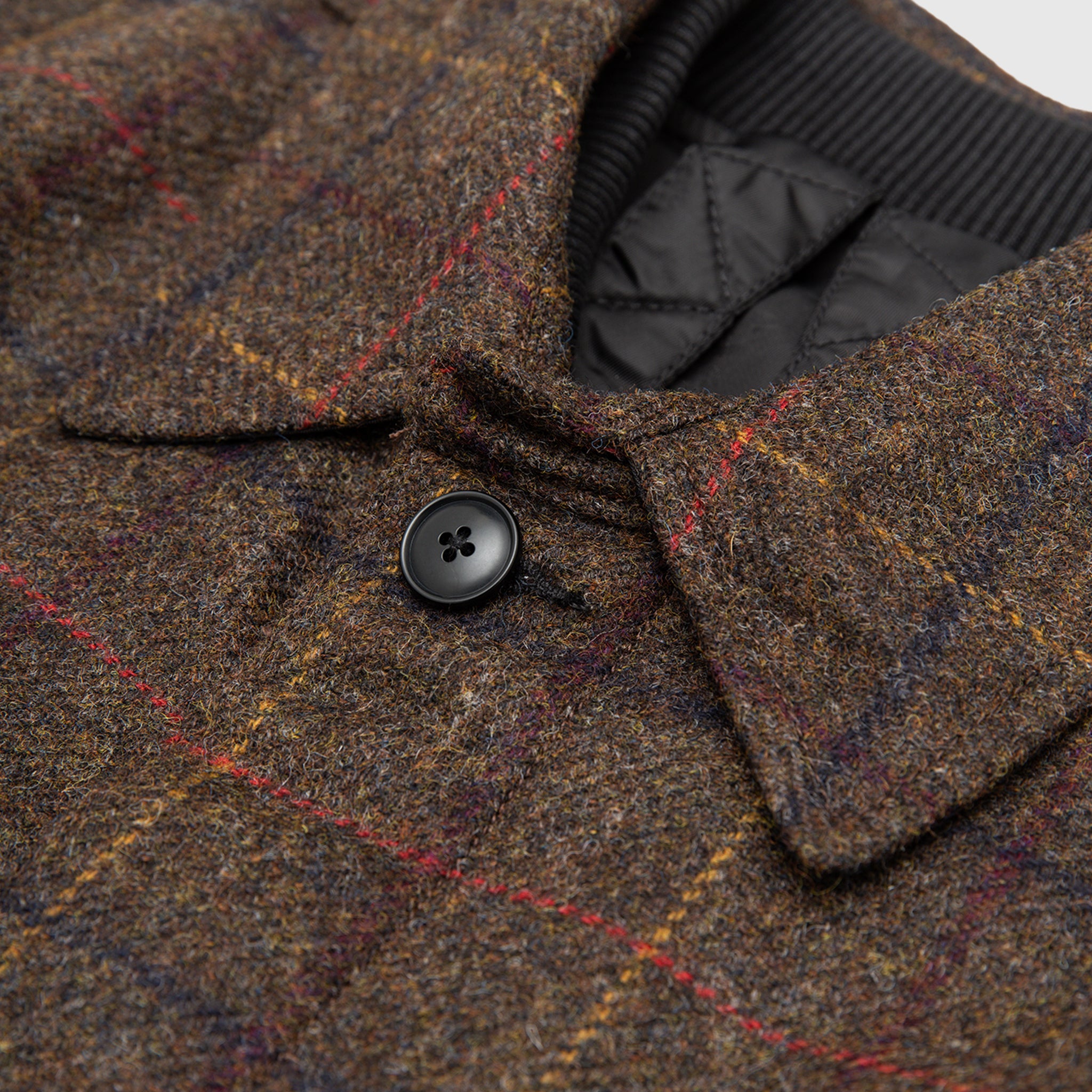 WOOL CHECK MA COAT