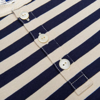 STRIPED L/S HENLEY SHIRT