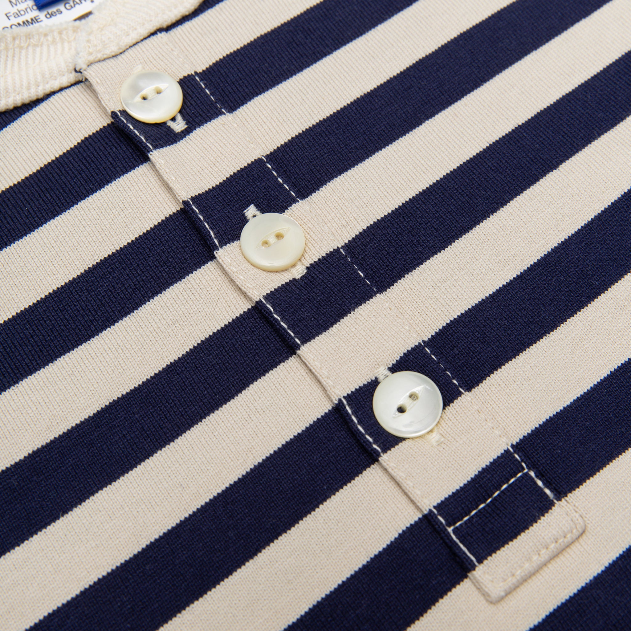 STRIPED L/S HENLEY SHIRT