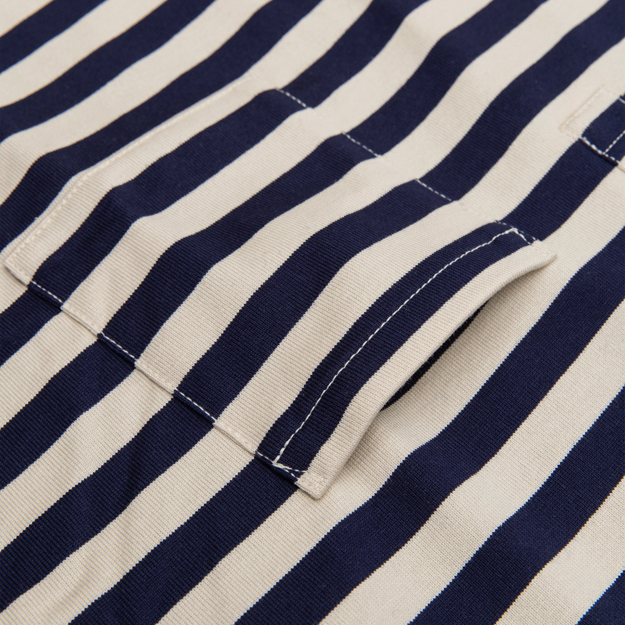 STRIPED L/S HENLEY SHIRT