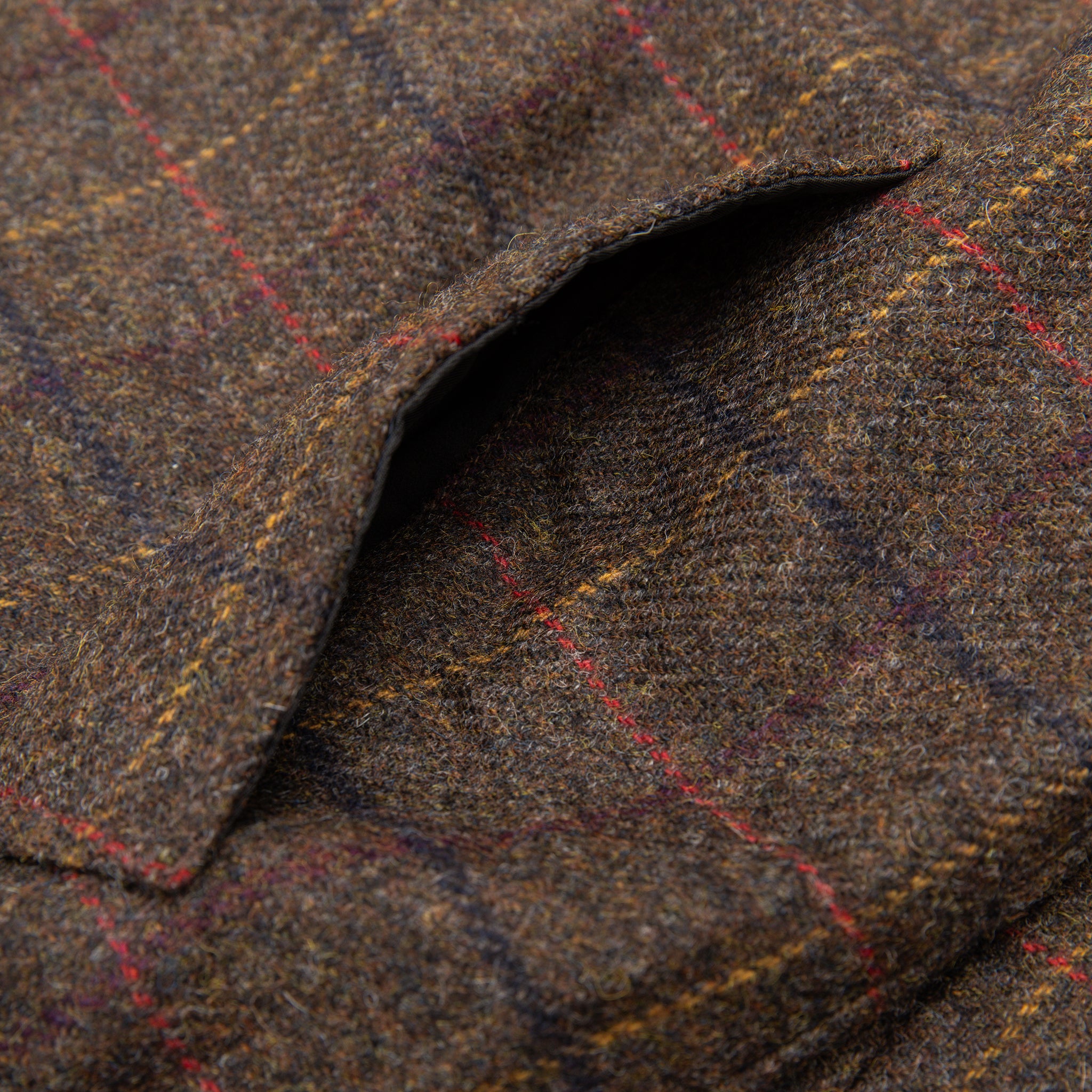 WOOL CHECK MA COAT