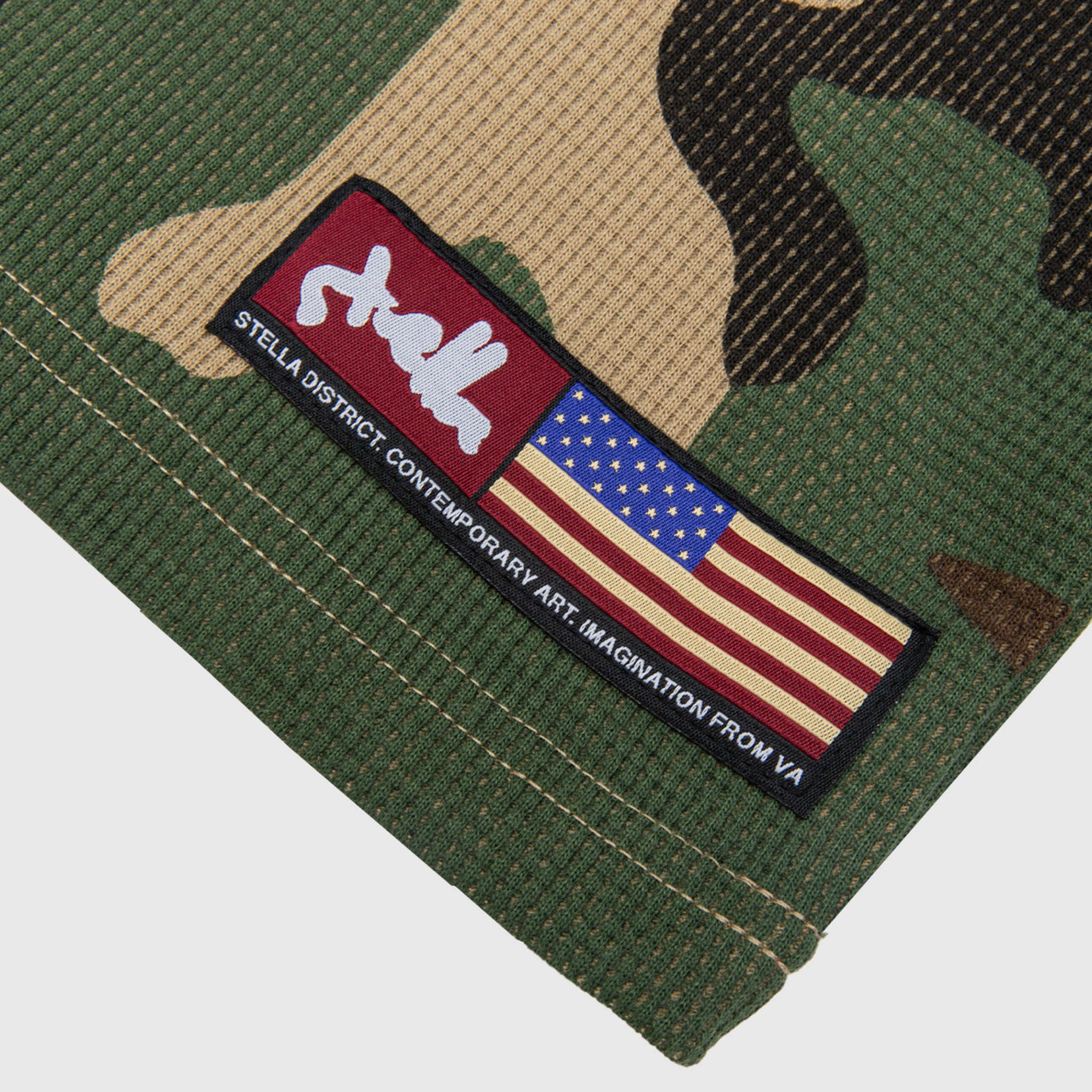 CARDINAL CAMO WAFFLE L/S KNIT