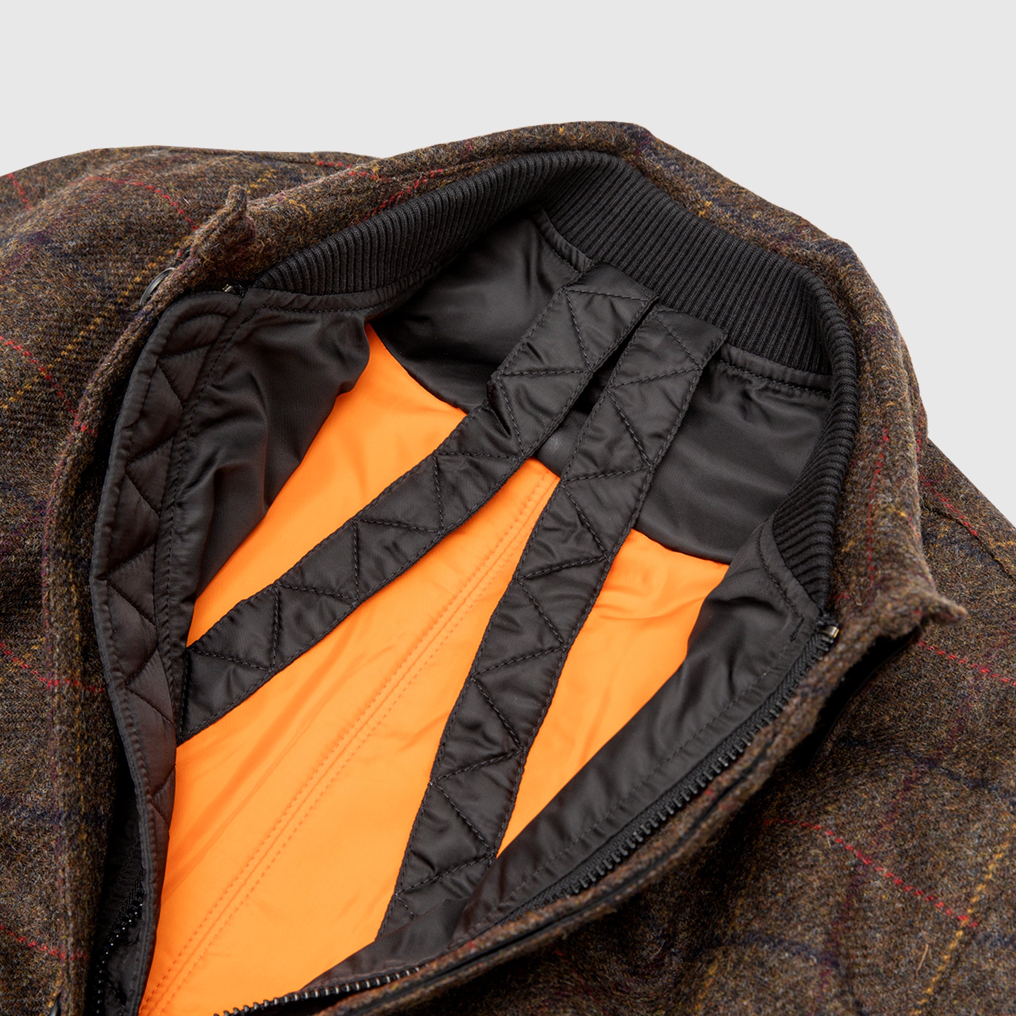 WOOL CHECK MA COAT