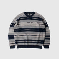 NEATLY STRIPED KNITTED PULLOVER