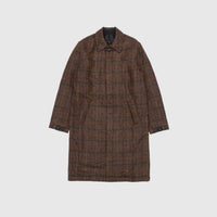 WOOL CHECK MA COAT