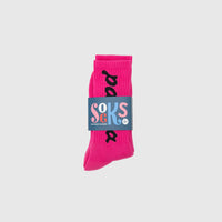 LOWER CASE SCRIPT LOGO CREW SOCKS