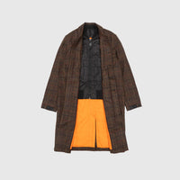 WOOL CHECK MA COAT