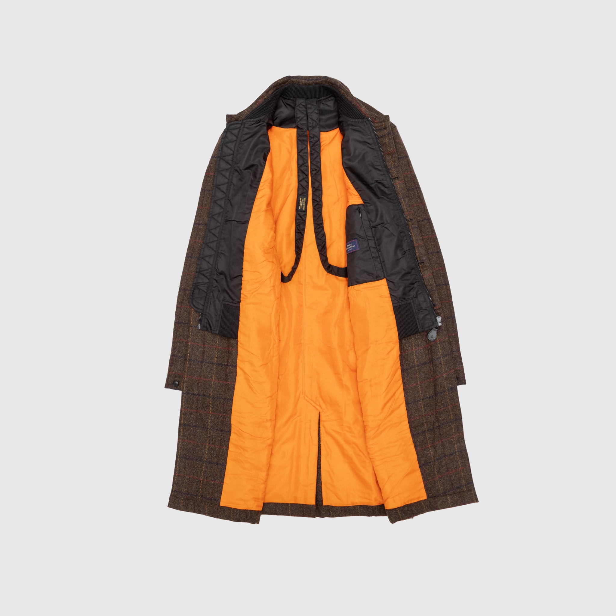 WOOL CHECK MA COAT
