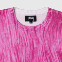 PRINTED FUR SWEATER